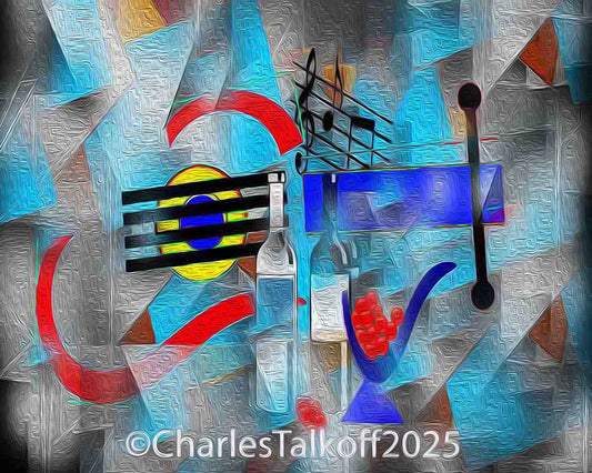 Still Life With Cherries and Guitar
